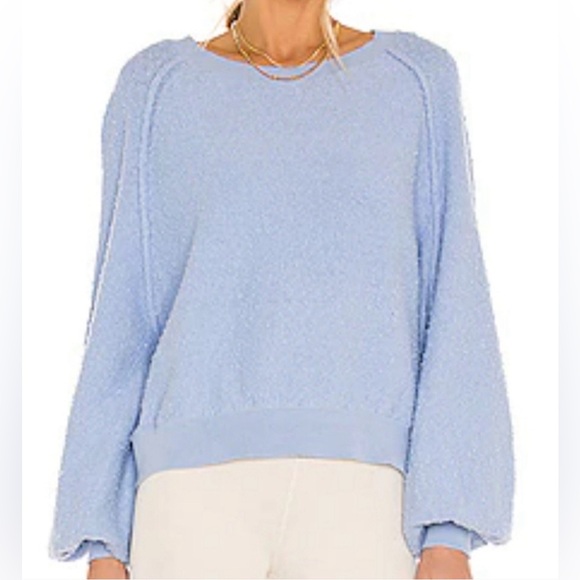 Free People Sweaters - Free People Found My Friend Pullover in Crystal Sky Oversized Sweater, Small